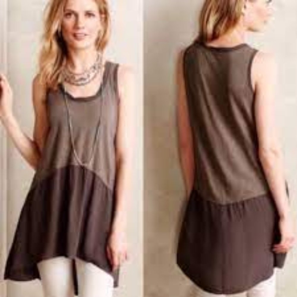 Anthropologie Left of Center Calla Tunic Tank Top